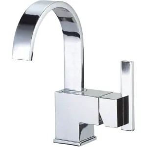 Danze D221544 Danze Sirius Single-Hole Bathroom Faucet with Touch-Down Drain, Natural Water Stream, Single-Handle, 1.5 GPM, Lever Handle, Chrome - D221544