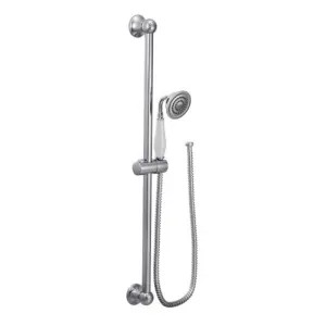 Moen S12107EP Moen Weymouth Single-Function Handheld Shower with 30in Slide Bar, Eco-Performance, 1.75 GPM, WaterSense, Chrome - S12107EP