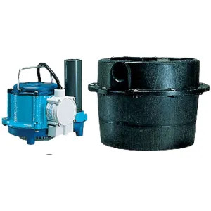 Little Giant 506065 Little Giant Drainosaur Sump Pump System, 1/3 HP, 46 GPM, 115V, Submersible, Pre-Assembled, 3.5 Gallon Basin - WRSC-6 (506065)