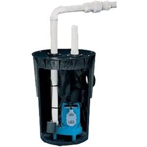Little Giant 511053 Little Giant Simplex Sump Package, 18X30 Basin with Check Valve, Cast Iron Hub, 3-inch Vent, 3-inch Discharge, 115 Volts, 111 gpm, 1/2 hp - 10S 511053