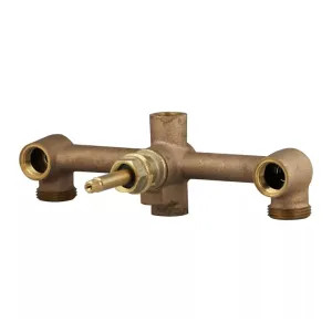 Pfister 001-31XA Pfister Three-Handle Tub and Shower Rough-In Valve, Brass, Three-Hole Installation - 001-31XA