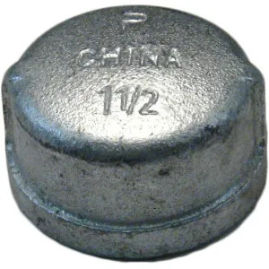 Commodity GALCAP112 Galvanized Cap, 1-1/2 Inch