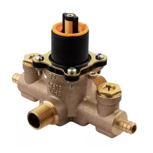 Pfister JX8-340P Pfister 0X8 Series PermaBalance Tub  Shower Brass Rough-In Valve with Integral Stops, Single-Handle, Back-to-Back Installation - JX8-340P