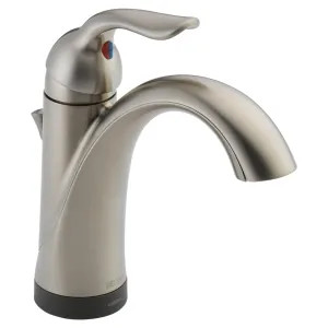 Delta 538T-SS-DST Delta Lahara Single-Handle Bathroom Faucet w/ Touch2O, Deck Mount, 1.2 GPM, Stainless - 538T-SS-DST
