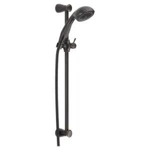 Delta 57014-RB Delta Premium 2.5 GPM 3-Setting Slide Bar Handshower with Dual Check Valves, Touch-Clean Nozzles, Venetian Bronze - 57014-RB