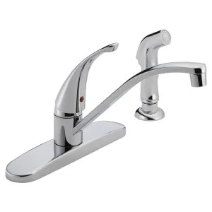 Peerless P188500LF Peerless Single Handle Kitchen Faucet w/ Side Spray, Chrome - P188500LF