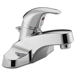 Peerless P136LF Peerless Centerset Deck-Mount Bathroom Faucet with Plastic Pop-Up Drain, Single-Handle, 1.0 GPM, Lever Handle, ADA, WaterSense, Chrome - P136LF