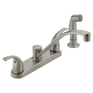 Peerless P299508LF-SS Peerless Two Handle Kitchen Faucet w/ Side Spray, Stainless Steel - P299508LF-SS