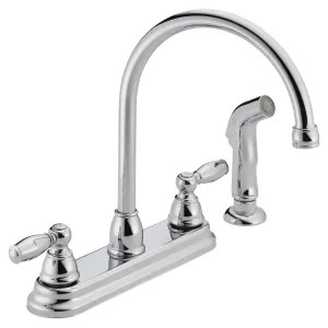 Peerless P299575LF Peerless Claymore Two Handle Kitchen Faucet w/ Side Spray, Chrome - P299575LF