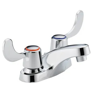 Peerless P248LF-M Peerless Centerset Bathroom Faucet with Metal Grid Strainer, Standard Spout, Two-Handle, 1.0 GPM, Blade Lever Handle, ADA, WaterSense, Chrome - P248LF-M