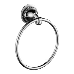 Delta 79446 Delta Linden Chrome Towel Ring with Mounting Hardware, 6-1/2in Diameter - 79446
