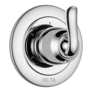 Delta T11894 Delta Linden 3-Function Diverter Valve Trim, Lever Handle, 2-Port, Polished Chrome - T11894