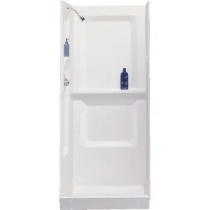 Mustee 732WHT Mustee DURAWALL Square Shower Wall, 32