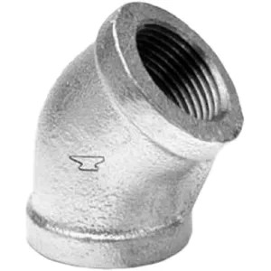Commodity GALLL45212 Galvanized 45 Degree Elbow, 2-1/2 Inch