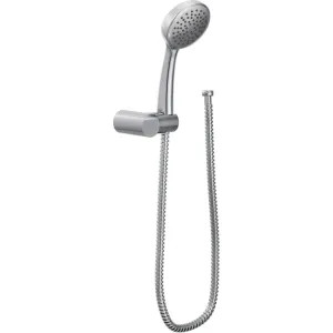 Moen 3865EP Moen 4in Single-Function Hand Shower with Bracket and 59in Hose, Round, Eco-Performance, 2.0 GPM, WaterSense, Chrome - 3865EP