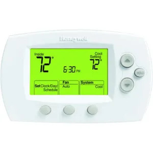 Honeywell TH6220D1028 Honeywell 2 Heat / 2 Cool, 2 Heat / 1 Cool, Hardwired, Digital, 5-1-1 Programmable Thermostat - TH6220D1028