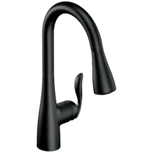 Moen 7594BL Moen Arbor Single Handle High Arc Pull-Down Kitchen Faucet, Matte Black - 7594BL