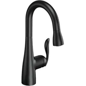 Moen 5995BL Moen Arbor Single Handle High Arc Pull-Down Bar/Prep Faucet, Matte Black - 5995BL