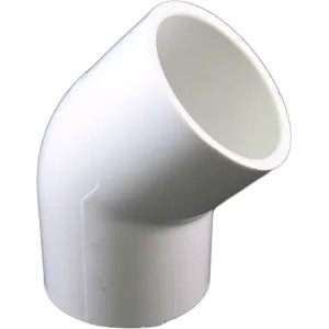 Commodity  PVCL45112 Schedule 40 PVC 45 Degree Elbow, 1-1/2 Inch