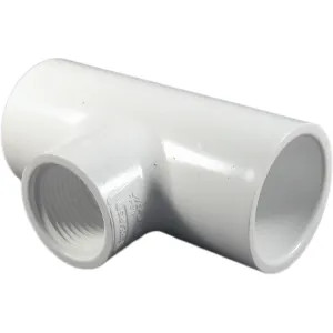 Commodity  Schedule 40 PVC 1x1x3/4 Inch Tee (Slip x Slip x Thread)