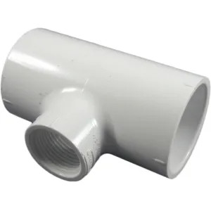 Commodity  Schedule 40 PVC 1-1/4x1-1/4x3/4 Inch Tee (Slip x Slip x Thread)