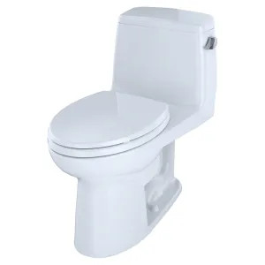 Toto MS854114ELR#01 TOTO Eco UltraMax One-Piece Elongated Bowl Toilet with SoftClose Seat, G-Max, ADA,1.28 GPF, RH, Cotton White - MS854114ELR#01