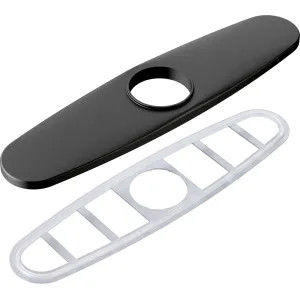 Moen 141002BL Moen 3-Hole Escutcheon, Matte Black - 141002BL