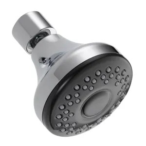 Delta 52672-15-BG Delta Fundamentals Single-Setting Touch-Clean Shower Head, 1.5 GPM, Round, Water-Efficient, Chrome - 52672-15-BG