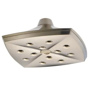 Brizo 81385-BN Brizo Charlotte Brushed Nickel 8-1/4in H2Okinetic Raincan Shower Head, Square, Single-Function, 1.75 GPM, WaterSense, Overhead-Mount - 81385-BN