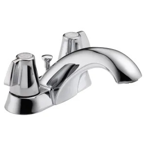 Delta 2520LF-TPM Delta Classic Two-Handle Centerset Bathroom Faucet with Pop-Up, Tract-Pack, Deck Mount, Blade Lever Handles, ADA, 1.2 GPM, Chrome - 2520LF-TPM