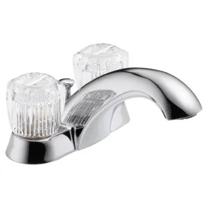 Delta 2522LF-TPM Delta Classic Low-Arc Chrome Lavatory Faucet for 4