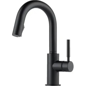 Brizo 63920LF-BL Brizo Solna Single-Handle Pull-Down Bar/Prep Faucet, Matte Black - 63920LF-BL