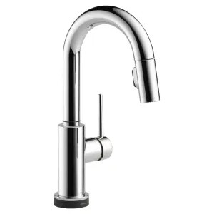 Delta 9959T-DST Delta Trinsic Single-Handle Chrome Pull-Down Bar/Prep Faucet, 1.8 GPM, Lever Handle, Diamond Seal Technology, ADA, Touch2O - 9959T-DST