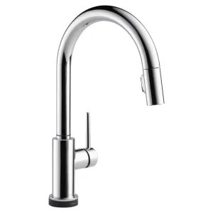 Delta 9159T-DST Delta Trinsic Single-Handle Chrome Pull-Down Kitchen Faucet, 1.8 GPM, Lever Handle, Diamond Seal Technology, ADA, Touch2O - 9159T-DST