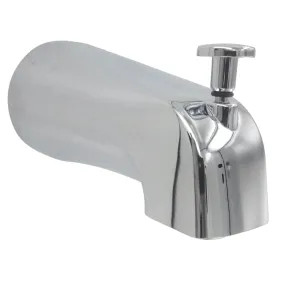 Kohler GP85555-CP Kohler Tub Spout with Pull-Up Diverter, Chrome Finish, 1/2in NPT Connection, Single-Hole Wall Mount Installation, Metal Construction - GP85555-CP