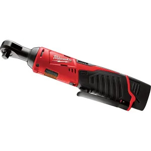 Milwaukee 2457-21 Milwaukee 2457-21 Cordless Ratchet Kit, 12 V, Li-Ion, 3/8 in Ratcheting Chuck, 250 rpm