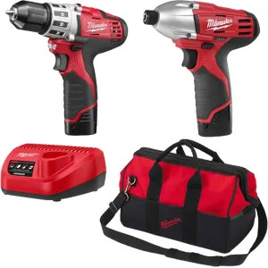 Milwaukee 2494-22 Milwaukee 2494-22 Combo Kit, 6 Pieces, 12 V Li-Ion, 1.5 Ah