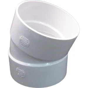 Commodity  6 Inch PVC Sewer & Drain 22.5 Degree Elbow