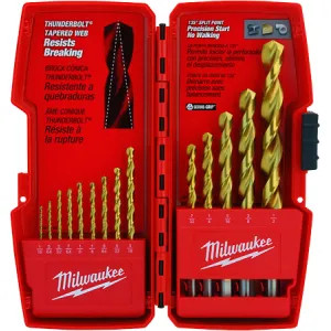 Milwaukee 48-89-0011 Thunderbolt 48-89-0011 Drill Bit Set, 14 Pieces, 1/16 - 1/2 in