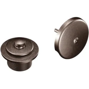 Moen T90331ORB Moen Push-N-Lock Waste and Overflow Trim, Oil-Rubbed Bronze - T90331ORB