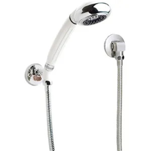 Symmons FS-STN Symmons Single-Mode Hand Shower Assembly with In-Line Vacuum Breaker and 60in Flexible Metal Hose, 2.5 GPM, Satin Nickel - FS-STN