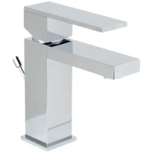 Symmons SLS-3612 Symmons Duro Single Handle Lavatory Faucet with Pop-up Drain and Lift Rod Assembly, 1.5 GPM, Metal Construction, Square Design, Polished Chrome - SLS-3612