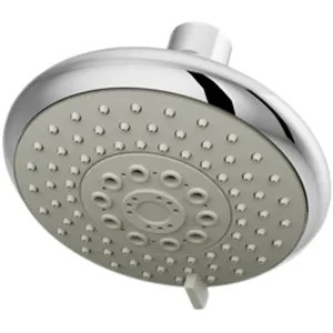 Symmons 412SH-STN Symmons Naru 5in Round Three-Mode Shower Head, WaterSense, 2.0 GPM, Satin Nickel - 412SH-STN