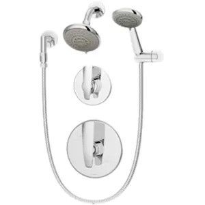 Symmons 4105 Symmons Naru Series Shower/Hand Shower System with Temptrol Pressure-Balancing Mixing Valve, ADA-Compliant, 2.5 GPM, Polished Chrome - 4105