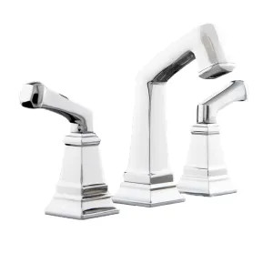 Symmons SLW-4212 Symmons Oxford Two-Handle Widespread Lavatory Faucet with Pop-Up Drain and Lift Rod, 2.2 GPM, Chrome - 4212