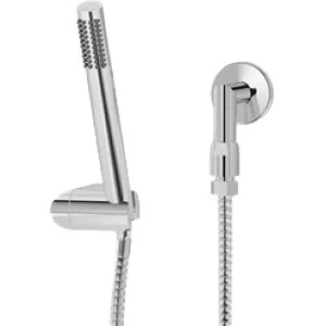 Symmons 432HS-STN Symmons Sereno 1in Single-Mode Hand Shower with 60in Metal Hose and Mounting Cradle, Cylindrical, 2.0 GPM, Satin Nickel - 432HS-STN