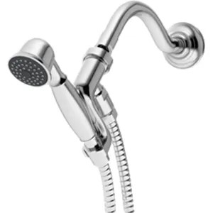 Symmons 512HSA-STN Symmons Canterbury Single-Function 3in Hand Shower with Arm, Cradle, and 5ft Flexible Metal Hose, 2.0 GPM, Satin Nickel - 512HSA-STN