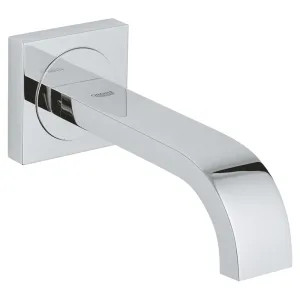 Grohe 13265000 Grohe Allure Wall-Mount Chrome Non-Diverter Tub Spout, GROHE Starlight, 6-3 ⁄4in Spout Reach , Flow Control, Single-Hole Installation - 13265000