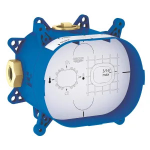 Grohe 35026000 Grohe 35026000 GrohFlex Universal Diverter Rough-In Valve Box w/ Stops, 1/2