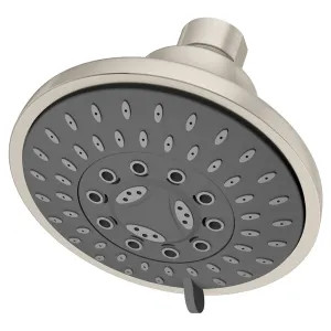Symmons 552SH-STN Symmons Elm 4in Five-Function Round Shower Head, 2.0 GPM, WaterSense, Satin Nickel - 552SH-STN